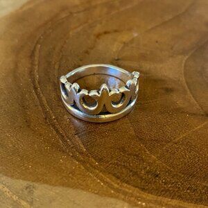 RETIRED James Avery Tiara Crown Ring, Size 6, Sterling Silver
